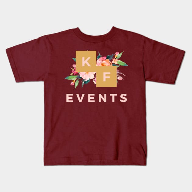 KF Events Block Logo Kids T-Shirt by Kimber Fleming Events